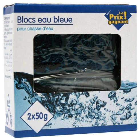 Bloc WC eau bleue pour chasse d eau - 2 blocs - LP Possession